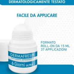 Deodorante Dermafresh 6 Giorni Roll On sudorazione intensa