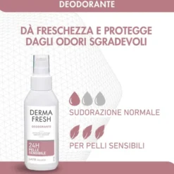 Deodorante Dermafresh 24h Latte pelle sensibile, 100ml