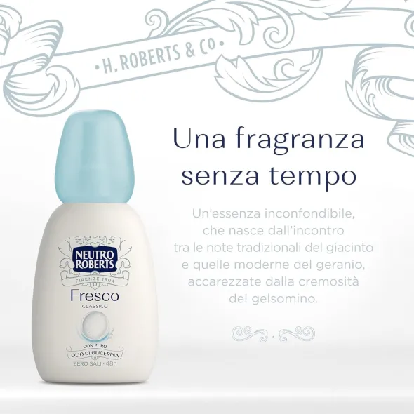 Deodorante Neutro Roberts Ecodeo Azzurro Zero Gas, 75ml