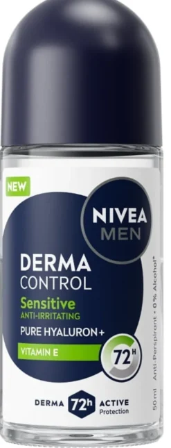 Deodorante Nivea Men Derma Control Sensitive Roll-on, 50ml