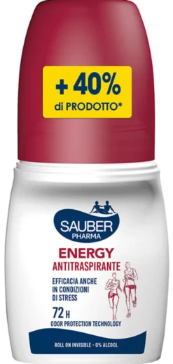 Deodorante Sauber Energy Roll On 72h, antitraspirante