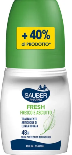 Deodorante Sauber Fresh Roll On 48h, anti-macchia