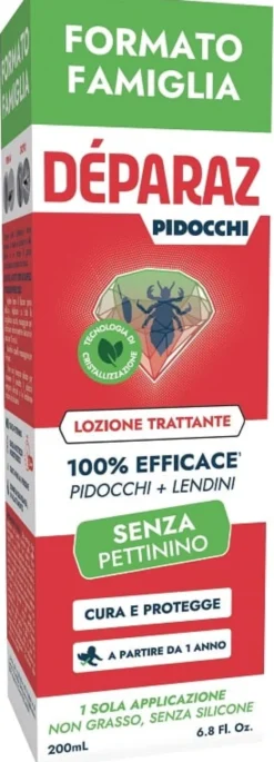Deparaz Lozione Anti Pidocchi formato famiglia, 200ml