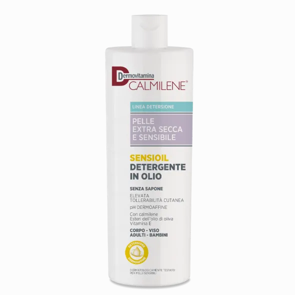 DERMOVITAMINA CALMILENE SENSIOIL DETERGENTE IN OLIO SENZA SAPONE PER PELLE EXTRA SECCA E SENSIBILE 500 ML