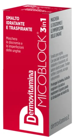 DERMOVITAMINA MICOBLOCK 3 IN 1 SMALTO IDRATANTE E TRASPIRANTE ROSSO 5 ML