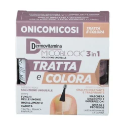 DERMOVITAMINA MICOBLOCK 3 IN 1 TRATTA E COLORA SOLUZIONE UNGUEALE 7 ML + SMALTO IDRATANTE TRASPIRANTE 5 ML