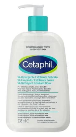 Detergente esfoliante Cetaphil SA, pelle con impurità