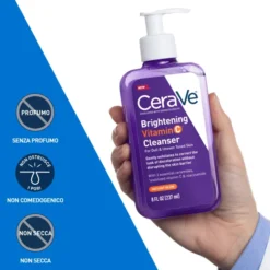 Detergente illuminante CeraVe Vitamina C, viso
