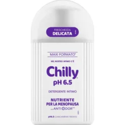 Detergente intimo Chilly Menopausa pH 6.5, con acido ialuronico