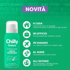Detergente Intimo Chilly No Rinse Fresco, 100ml