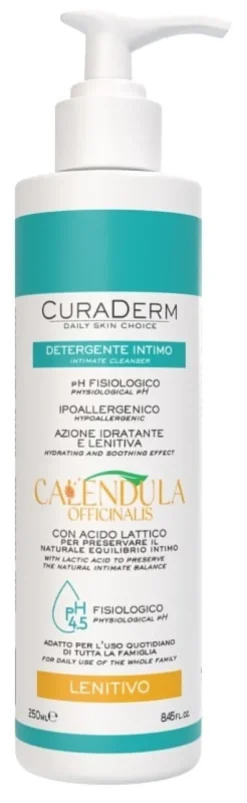 Detergente intimo lenitivo Curaderm alla Calendula