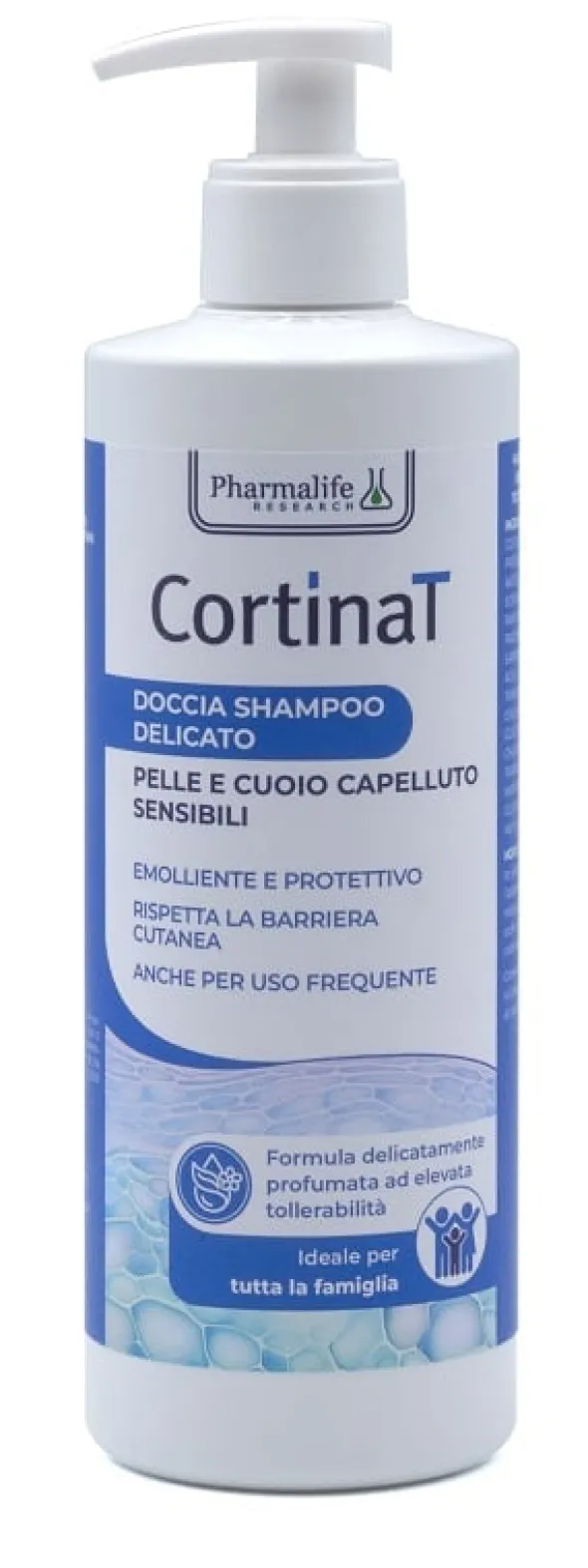 Doccia Shampoo Delicato CortinaT per pelle sensibile, 500ml