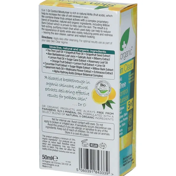DR ORGANIC SKINCLEAR CREAM CREMA VISO 50 ML