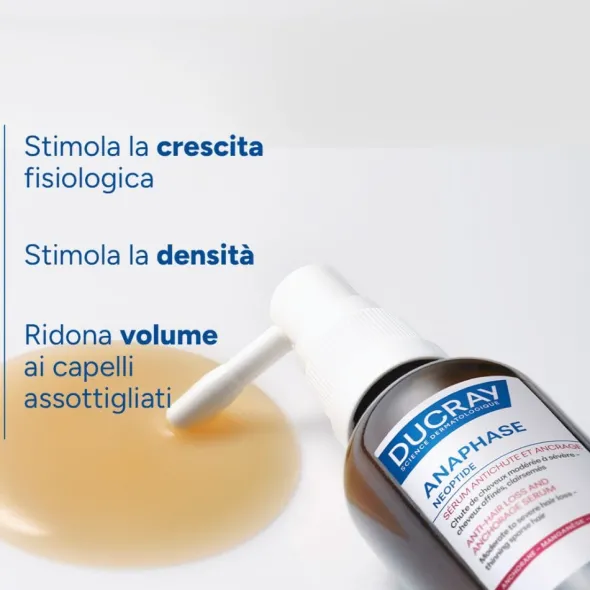 Ducray Anaphase Neoptide Siero contro la caduta e ancoraggio dei capelli, Capelli più Densi e Resistenti, Caduta cronica, 50ml