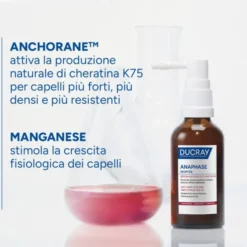 Ducray Anaphase Neoptide Siero contro la caduta e ancoraggio dei capelli, Capelli più Densi e Resistenti, Caduta cronica, 50ml