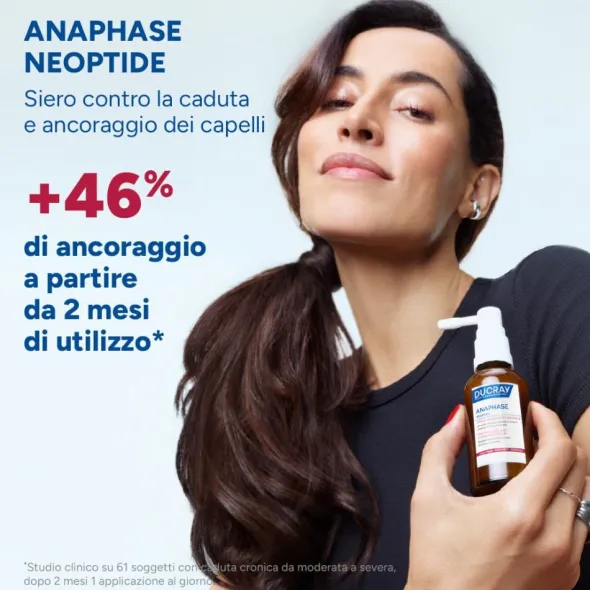 Ducray Anaphase Neoptide Siero contro la caduta e ancoraggio dei capelli, Capelli più Densi e Resistenti, Caduta cronica, 50ml