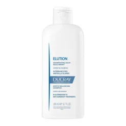 Ducray Elution Shampoo equilibrante delicato, Trattamento Anti-forfora, Limita la ricomparsa della forfora secca e grassa, 200ml