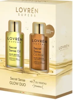Duo Olio Corpo Lovren Secret Sense Glow, oil e oil bronze