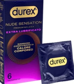 DUREX NUDE SENSATION REGULAR EXTRA LUBRIFICATO 6 PEZZI