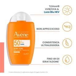 EAU THERMALE AVENE SOLARE ULTRA FLUID SPF50 50 ML