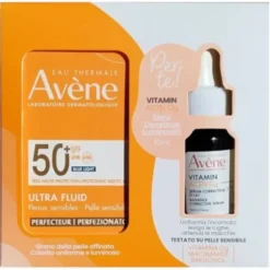 EAU THERMALE AVENE SOLARE ULTRA FLUID PERF SPF50+ 50 ML + VITAMIN ACTIV CG SIERO 10 ML