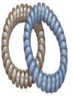 Elastici Capelli a Molla BJC027 con glitter, 2 pezzi