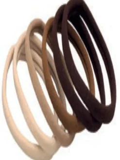 Elastici per capelli neutri BJC019, set da 6 pezzi