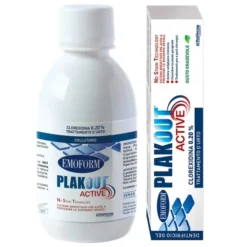 EMOFORM PLAK OUT ACTIVE CLOREXIDINA 0,20% COLLUTORIO 200 ML + DENTIFRICIO 75 ML