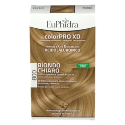 EUPHIDRA COLORPRO XD 800 BIONDO CHIARO GEL COLORANTE CAPELLI IN FLACONE + ATTIVANTE + BALSAMO + GUANTI