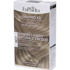 EUPHIDRA COLORPRO XD 807 BIONDO CHIARO NATURALE F COLORE + ATTIVANTE + BALSAMO + CUFFIA + GUANTI