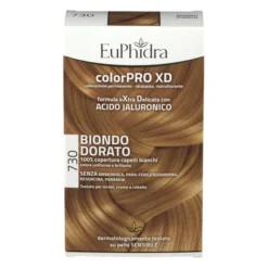 EUPHIDRA COLORPRO XD 730 BIONDO DORATO GEL COLORANTE CAPELLI IN FLACONE + ATTIVANTE + BALSAMO + GUANTI