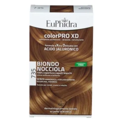 EUPHIDRA COLORPRO XD 735 BIONDO NOCCIOLA GEL COLORANTE CAPELLI IN FLACONE + ATTIVANTE + BALSAMO + GUANTI