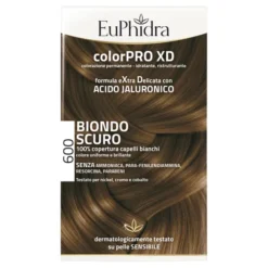 EUPHIDRA COLORPRO XD 600 BIONDO SCURO GEL COLORANTE CAPELLI IN FLACONE + ATTIVANTE + BALSAMO + GUANTI