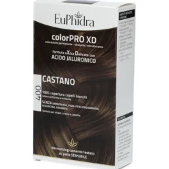EUPHIDRA COLORPRO XD 400 CASTANO GEL COLORANTE CAPELLI IN FLACONE + ATTIVANTE + BALSAMO + GUANTI