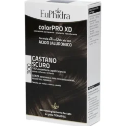 EUPHIDRA COLORPRO XD 300 CASTANO SCURO GEL COLORANTE CAPELLI IN FLACONE + ATTIVANTE + BALSAMO + GUANTI
