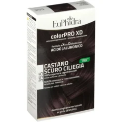 EUPHIDRA COLORPRO XD 355 CASTANO SCURO CILIEGIA GEL COLORANTE CAPELLI IN FLACONE + ATTIVANTE + BALSAMO + GUANTI