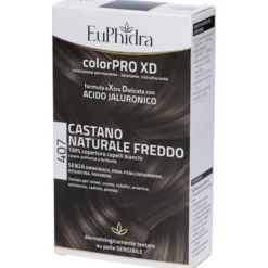 EUPHIDRA COLORPRO XD 407 CASTANO NATURALE F COLORE + ATTIVANTE + BALSAMO + CUFFIA + GUANTI