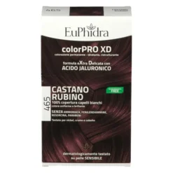 EUPHIDRA COLORPRO XD 465 CAST RUBINO GEL COLORANTE CAPELLI IN FLACONE + ATTIVANTE + BALSAMO + GUANTI