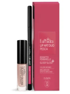 EUPHIDRA LIP ART DUO PESCA ROSSETTO PENNARELLO + GLASSY GLOSS