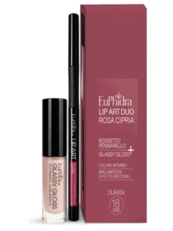 EUPHIDRA LIP ART DUO ROSA CIPRIA ROSSETTO PENNARELLO + GLASSY GLOSS