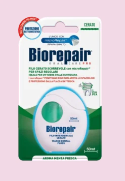 Filo interdentale cerato Biorepair Pro con microRepair