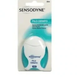 Filo interdentale cerato Sensodyne con fluoro, gusto menta
