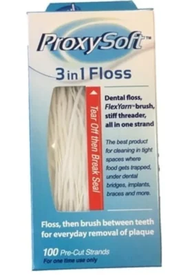Filo interdentale ProxySoft 3in1 Floss monouso, 100 pezzi