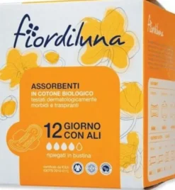 FIORDILUNA ASSORBENTI GIORNO CON ALI IN PURO COTONE BIOLOGICO