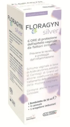 Floragyn Silver schiuma vaginale con argento colloidale 50ml