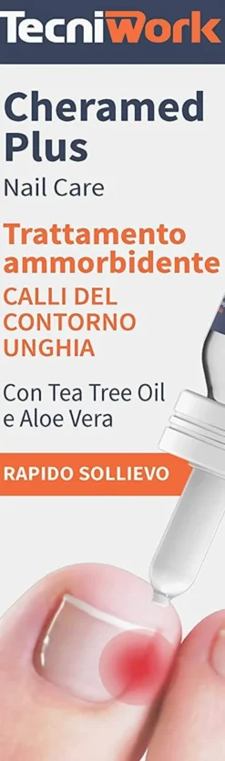 Fluido emolliente Cheramed PLUS per unghie piedi, 15ml