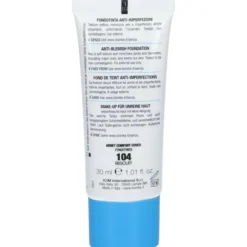 Fondotinta BioNike Aknet Comfort Cover 104, biscotto SPF30