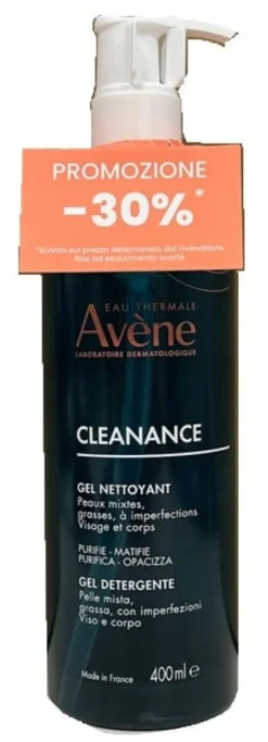 Gel Detergente Avène Cleanance per pelle grassa, 400ml