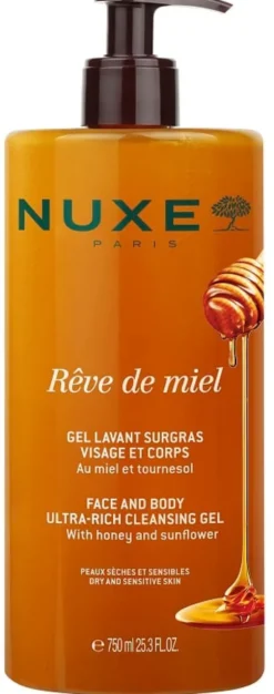 Gel Doccia Nuxe Rêve de Miel Ultra Nutriente, 750ml