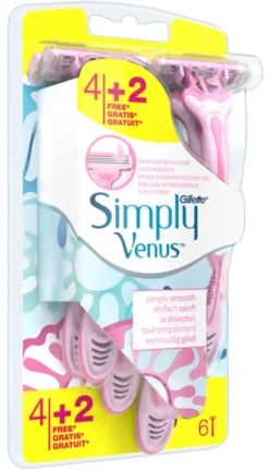 GILLETTE VENUS SIMPL3 4 PEZZI + 2 G